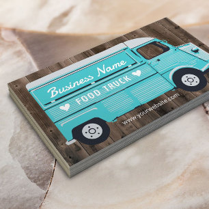Rustic Food Truck Outdoor Kitchen Van Catering Loyalty Card
