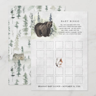Rustic Forest   Baby Shower Bingo Card