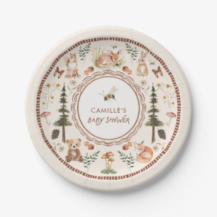 Rustic Forest Baby Shower Paper Plate