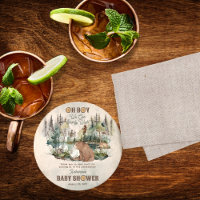Rustic Forest Bearly Wait Baby Shower Thank You