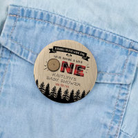 Rustic Forest Buffalo Plaid Wild One Baby Shower