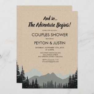 Rustic Forest Couples Shower Invitation