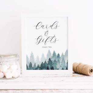 Rustic Forest Crads and Gifts Sign