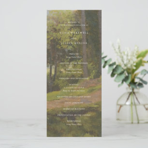 Rustic Forest Elegant Wedding Programme