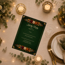 Rustic Forest Green Autumn Wedding