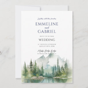 Rustic Forest Mountain Invitation