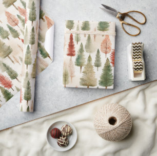 Rustic Forest of Trees  Wrapping Paper