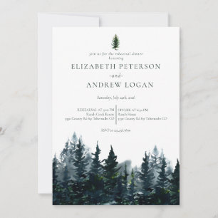 Rustic Forest Rehearsal Dinner Invitation