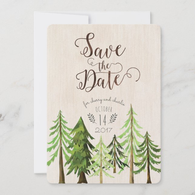 Rustic Forest Save the Dates Save The Date (Front)