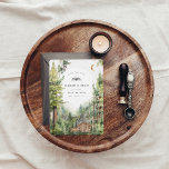 Rustic Forest Waterfall Wedding | Save the Date<br><div class="desc">Announce your wedding date in style with these watercolor forest save the date cards. Gorgeous rustic feel is enhanced by the linen paper type. This announcement card is perfect for your wedding in the mountains! Add your custom wording to this design by using the "Edit this design template" boxes on...</div>