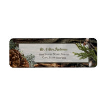 Rustic Forest Wedding Dark Wood Evergreen Bough
