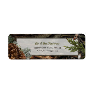 Rustic Forest Wedding Dark Wood Evergreen Bough