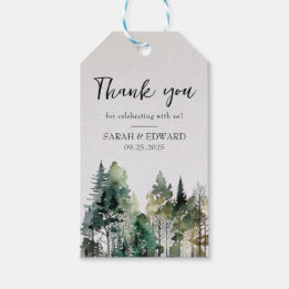 Rustic Forest Wedding Favour Tags