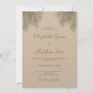 Rustic Forest Wedding Mountain Wedding Invitation