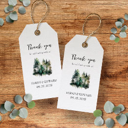 Rustic Forest Wedding Thank You Gift Tags