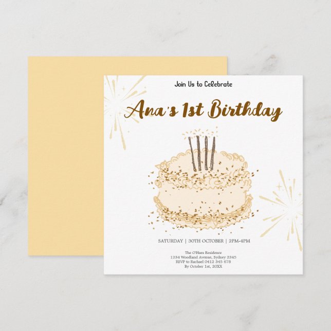 Rustic Forest Woodland Animals Wild One Birthday Invitation (Front/Back)