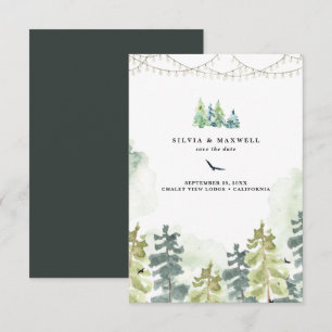 Rustic Forest Woods Wedding Save the Date
