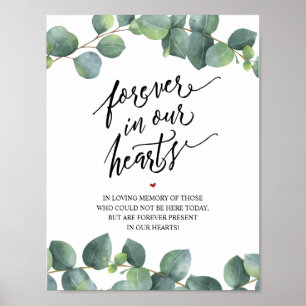 Rustic Forever In Our Hearts Memorial Sign