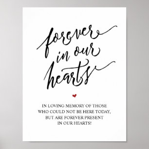 Rustic Forever In Our Hearts Memorial Sign