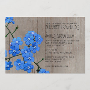 Rustic Forget-Me-Not Wedding Invitations
