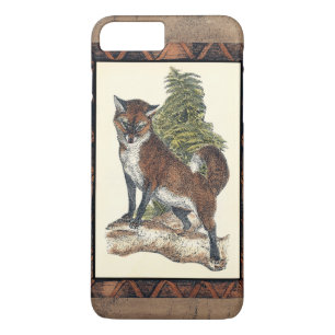 Rustic Fox Stepping on a Tree Trunk iPhone 8 Plus/7 Plus Case