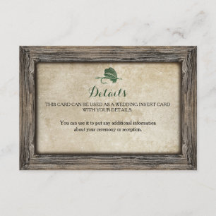 Rustic Framed Fishing Lure Details Insert Card