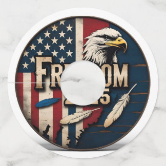 Rustic Freedom Independence  Wine Glass Tag