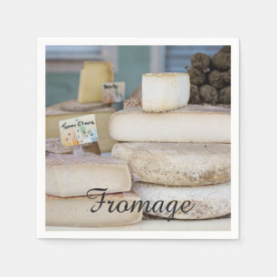 Rustic French Cheese Selection Napkin