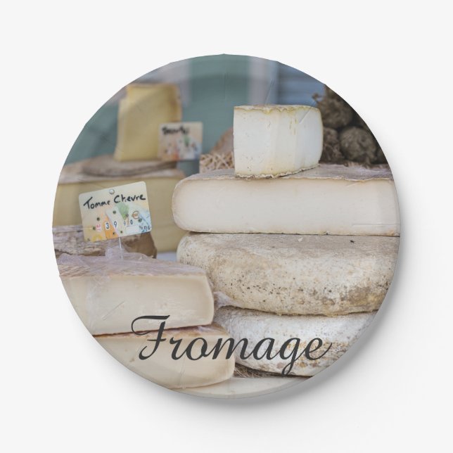 Rustic French Cheese Selection Paper Plate (Front)