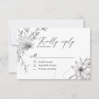 rustic french cottage botanics RSVP Card