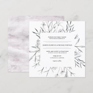 rustic french cottage botanics Wedding Invitation