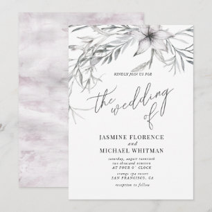 rustic french cottage botanics Wedding Invitation