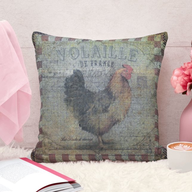 Rustic French Country Chicken Cushion (Creator Uploaded)