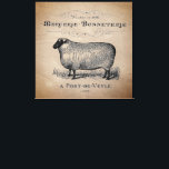 Rustic French Country Sheep Typography Farmhouse  Canvas Print<br><div class="desc">Rustic French Country Sheep Typography Farmhouse Canvas Print - would make a statement in any room. Print is part of a collection.</div>