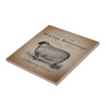 Rustic French Country Sheep Typography Farmhouse Tile<br><div class="desc">Rustic French Country Sheep Typography Farmhouse Ceramic Tile</div>