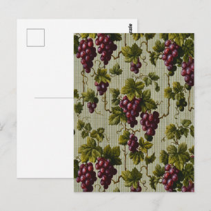 Rustic French Country Vineyard Grapevine Art Postcard