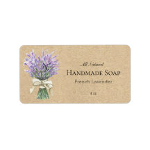 Rustic French Lavender Soap Bar Product Label