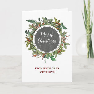 Rustic From Couple Christmas Holiday Card