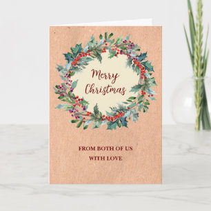 Rustic From Couple Christmas Holiday Card