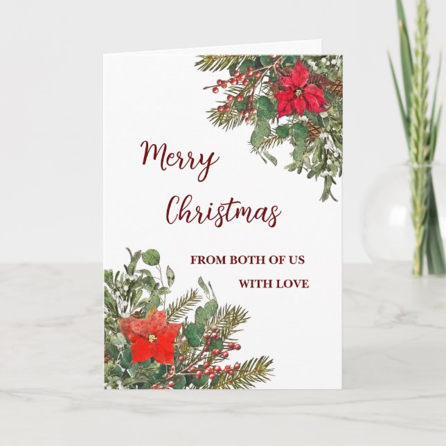 Rustic From Couple Christmas Holiday Card (Front)