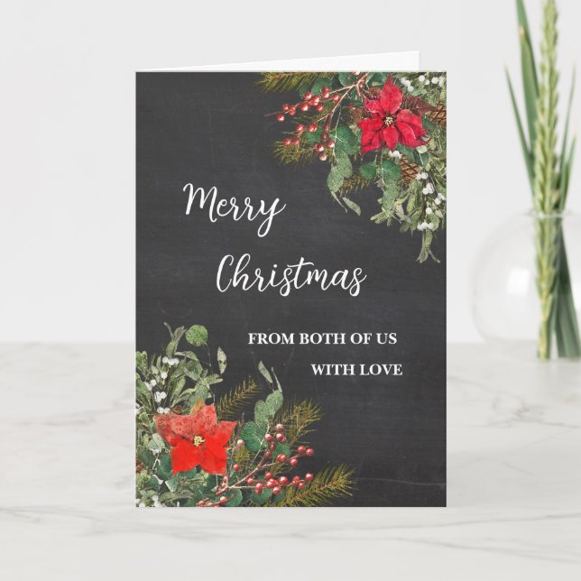 Rustic From Couple Christmas Holiday Card (Front)