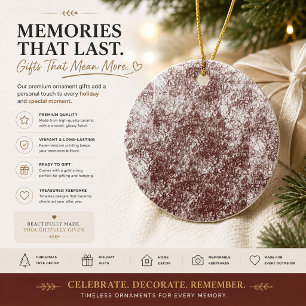 Rustic Frosted Christmas Ornament Gift