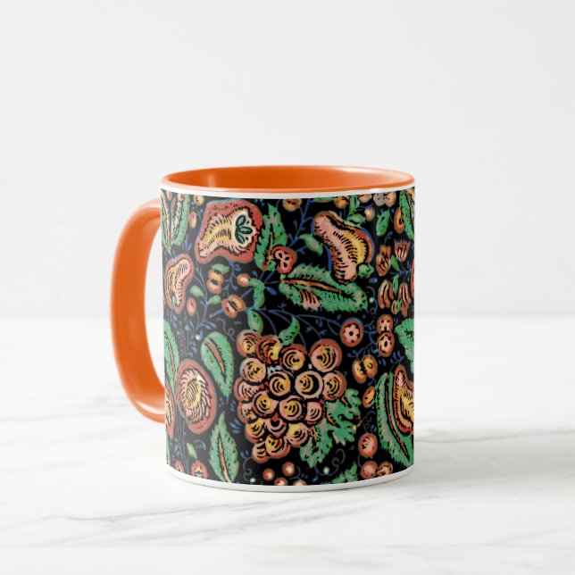 Rustic Fruit & Floral Coffee Mug (Front Left)