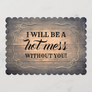 Rustic Fun Bridesmaid / Maid of Honour Proposal Invitation