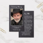 Rustic Funeral Photo Sympathy Memorial Prayer Card