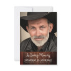 Rustic Funeral Simple Memorial Sympathy Photo