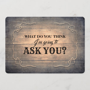 Rustic Funny Bridesmaid / Maid of Honour Proposal Invitation