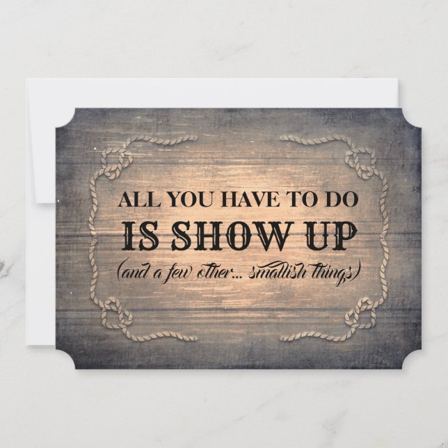 Rustic Funny Bridesmaid / Maid of Honour Proposal Invitation (Front)