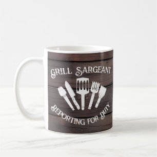 Rustic Funny Cooking Gift Men-Grill Sargeant Coffee Mug