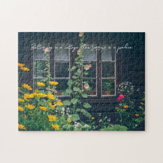 Rustic garden and a cosy cottage  jigsaw puzzle (Horizontal)
